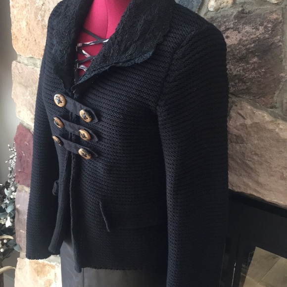 MinKas black knit sweater small - Picture 5 of 8